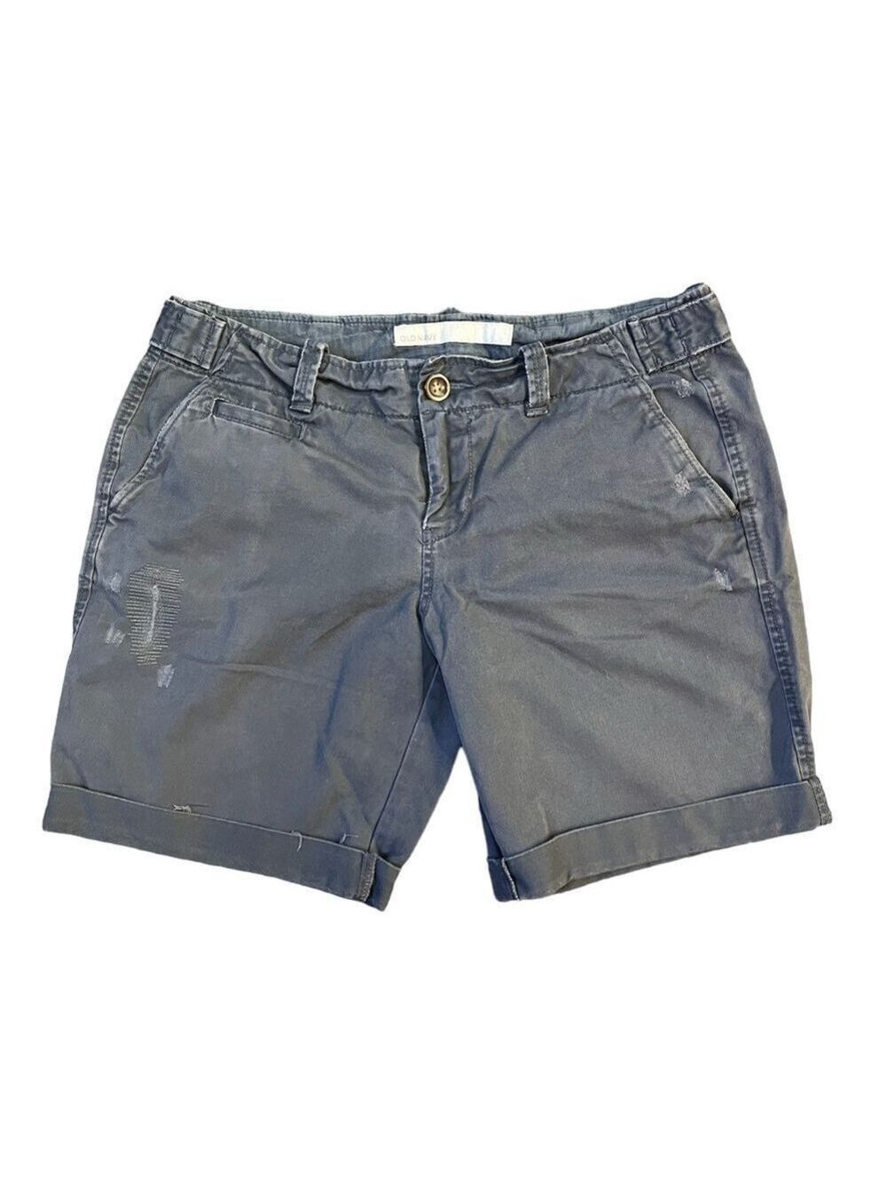 Old Navy Low Rise Cotton Shorts- Slate- Size 6